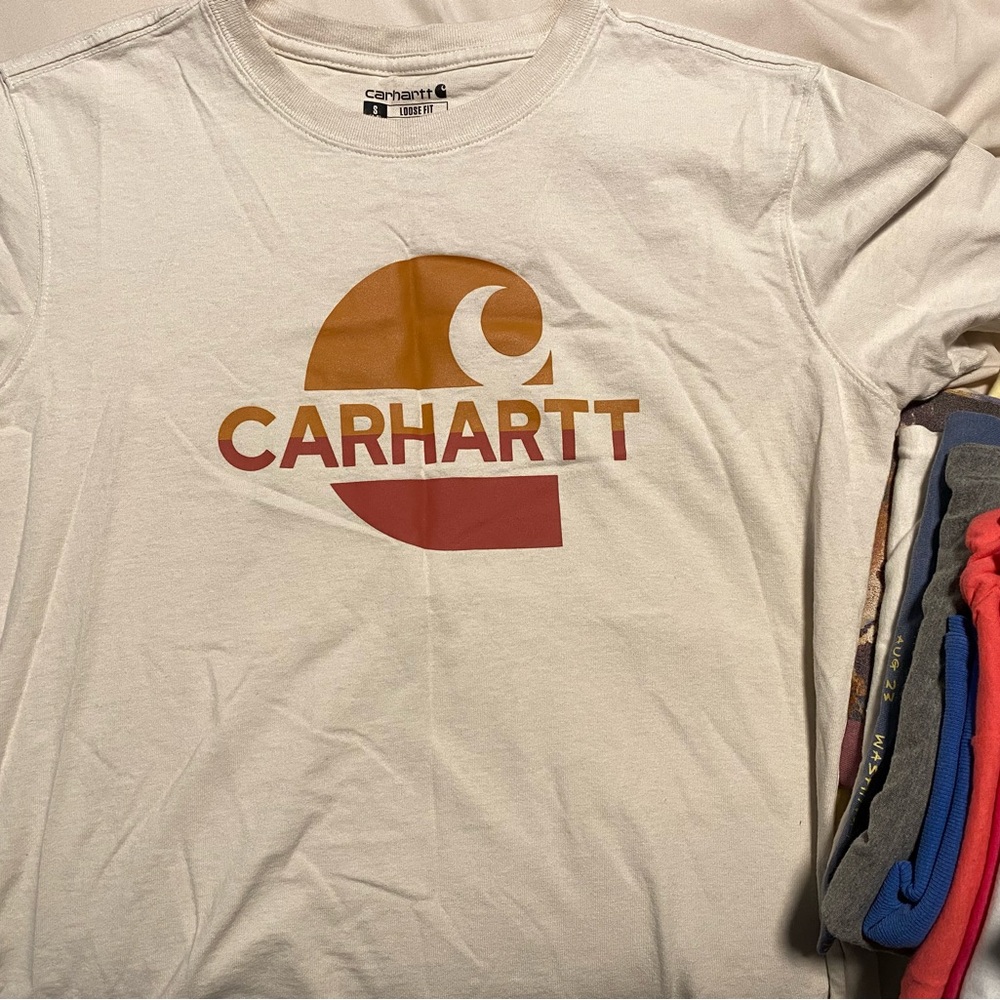 Carhartt Cream Logo T-Shirt